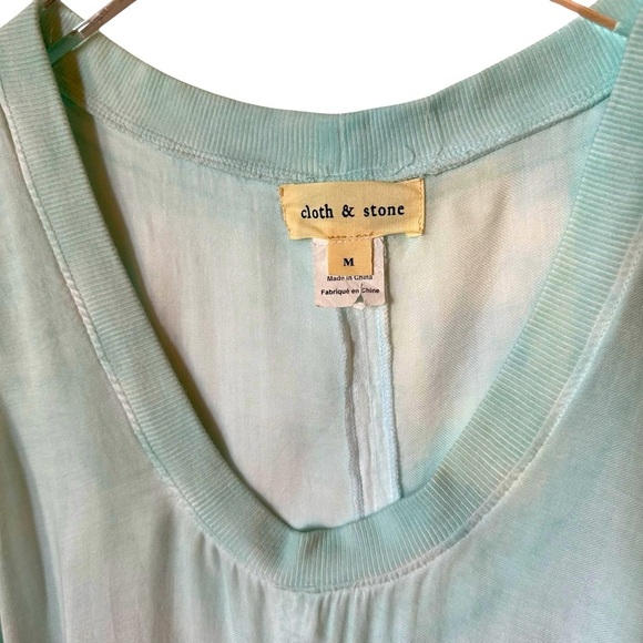 Anthropologie | Cloth & Stone Mint Green Sleeveless Linen Tank Top Size Medium - Picture 3 of 7